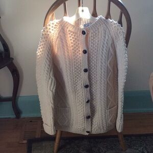 Hand knit 100% Wool Irish Sweater